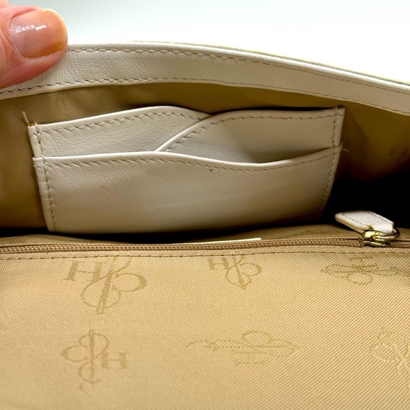 Cole Haan genuine leather white wristlet handbag purse - Picture 3 of 7